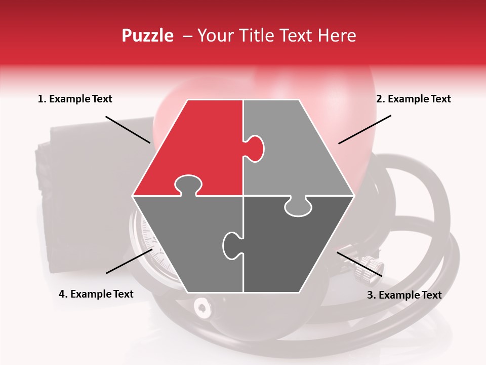 A Heart And A Stethoscope On A White Background PowerPoint Template