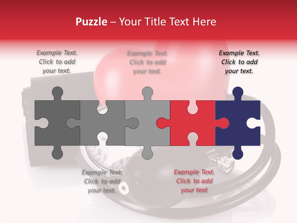 A Heart And A Stethoscope On A White Background PowerPoint Template