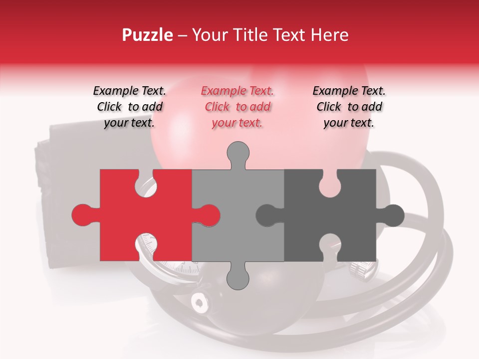 A Heart And A Stethoscope On A White Background PowerPoint Template