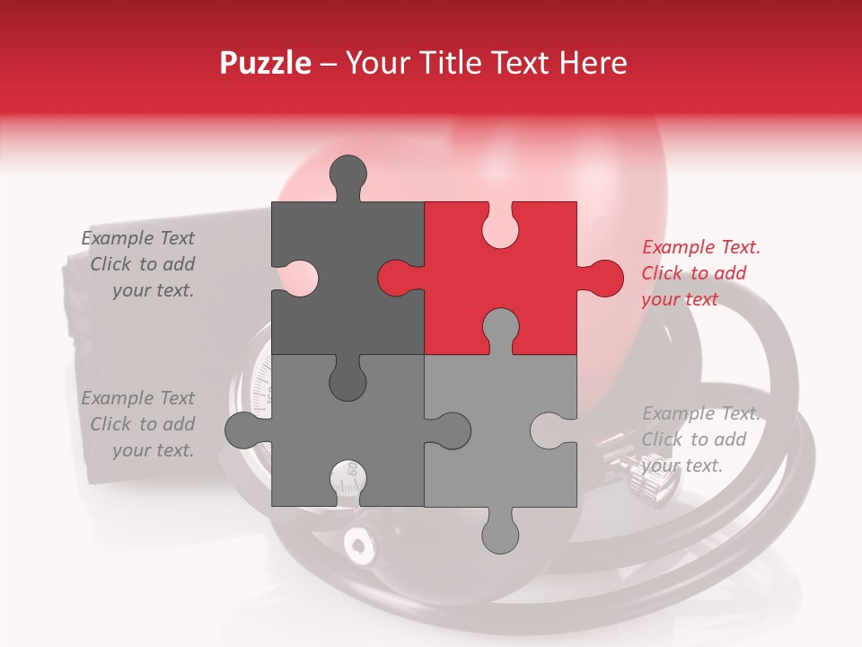 A Heart And A Stethoscope On A White Background PowerPoint Template