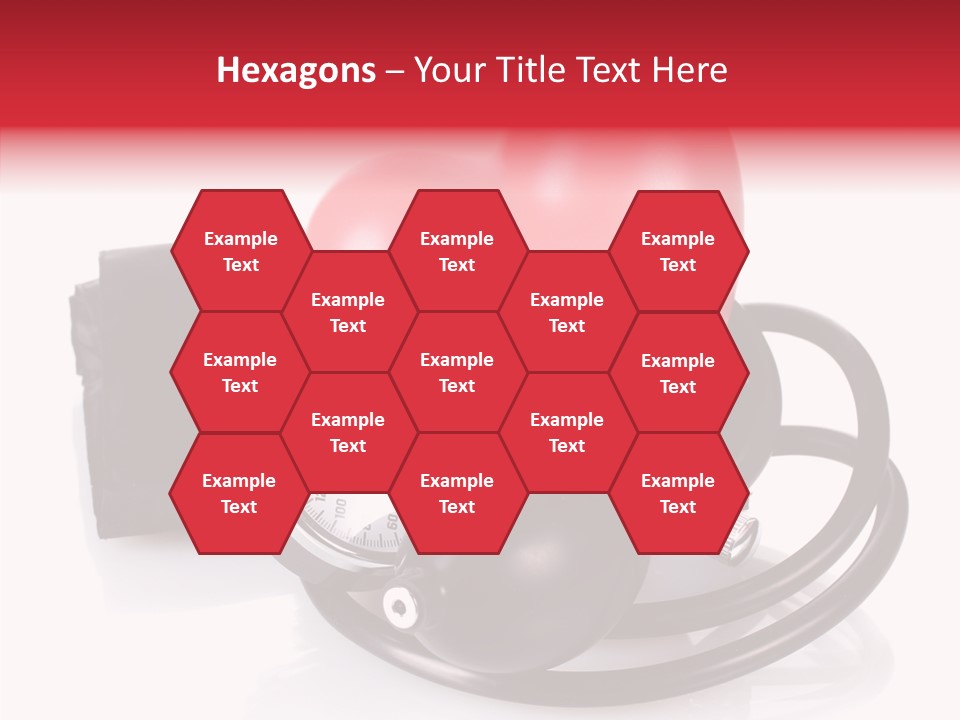 A Heart And A Stethoscope On A White Background PowerPoint Template