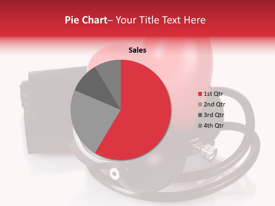 A Heart And A Stethoscope On A White Background PowerPoint Template