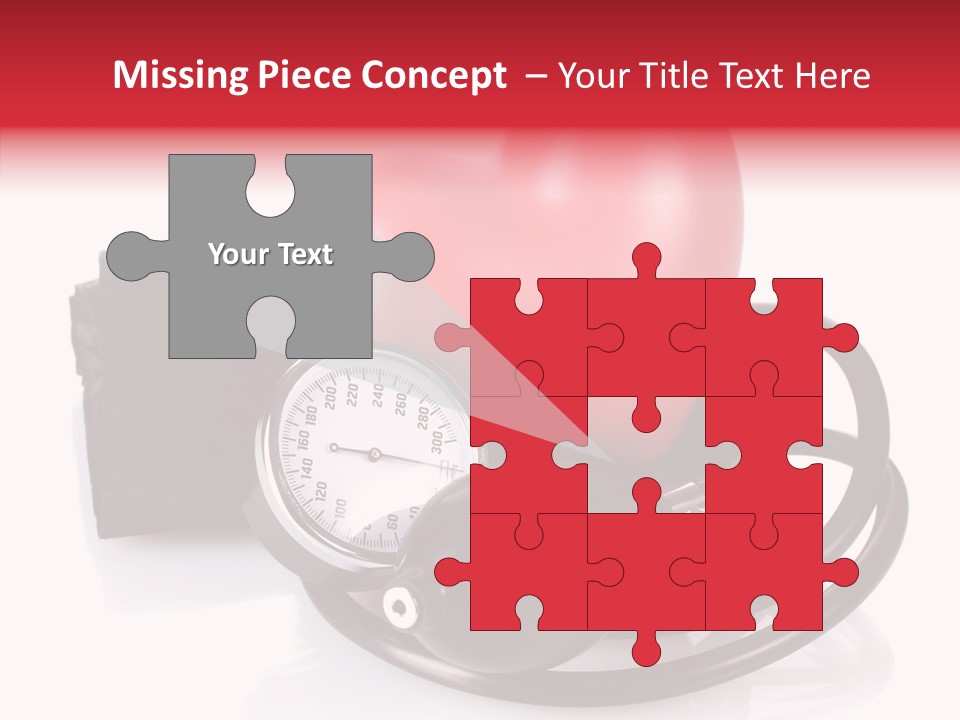 A Heart And A Stethoscope On A White Background PowerPoint Template