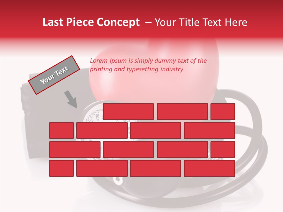 A Heart And A Stethoscope On A White Background PowerPoint Template