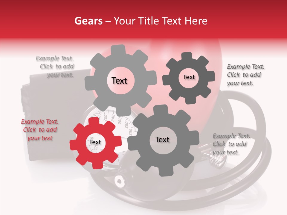 A Heart And A Stethoscope On A White Background PowerPoint Template