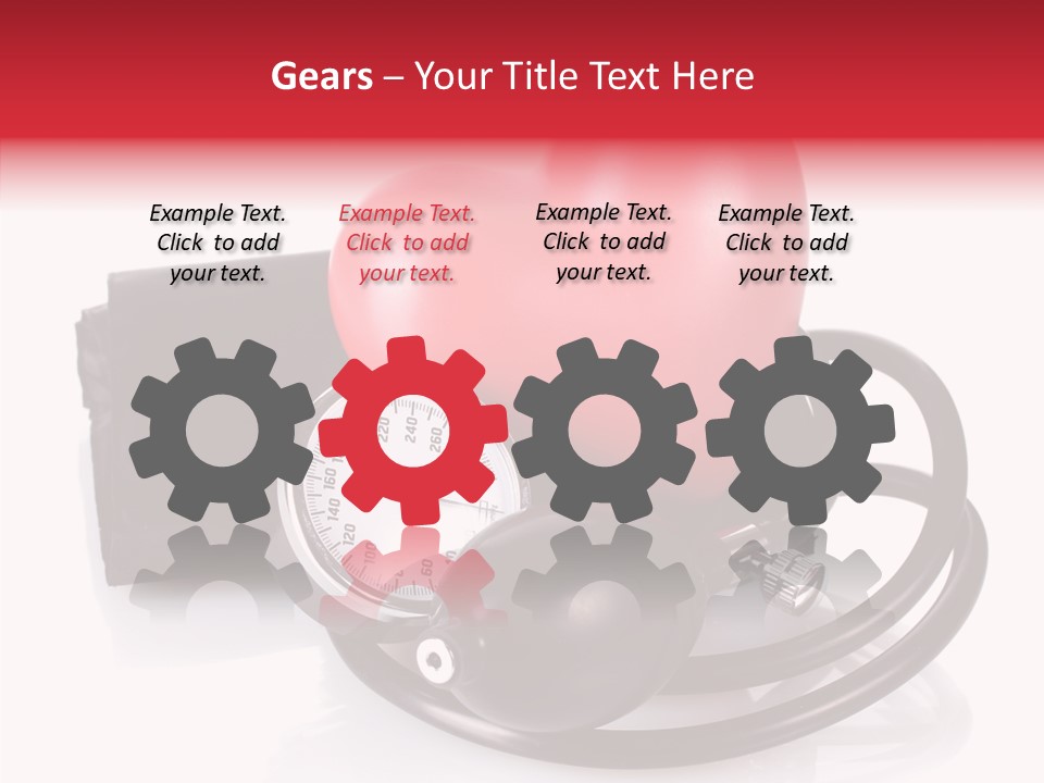 A Heart And A Stethoscope On A White Background PowerPoint Template