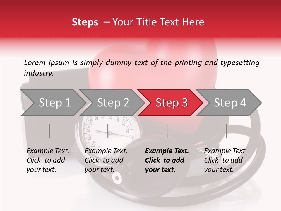 A Heart And A Stethoscope On A White Background PowerPoint Template
