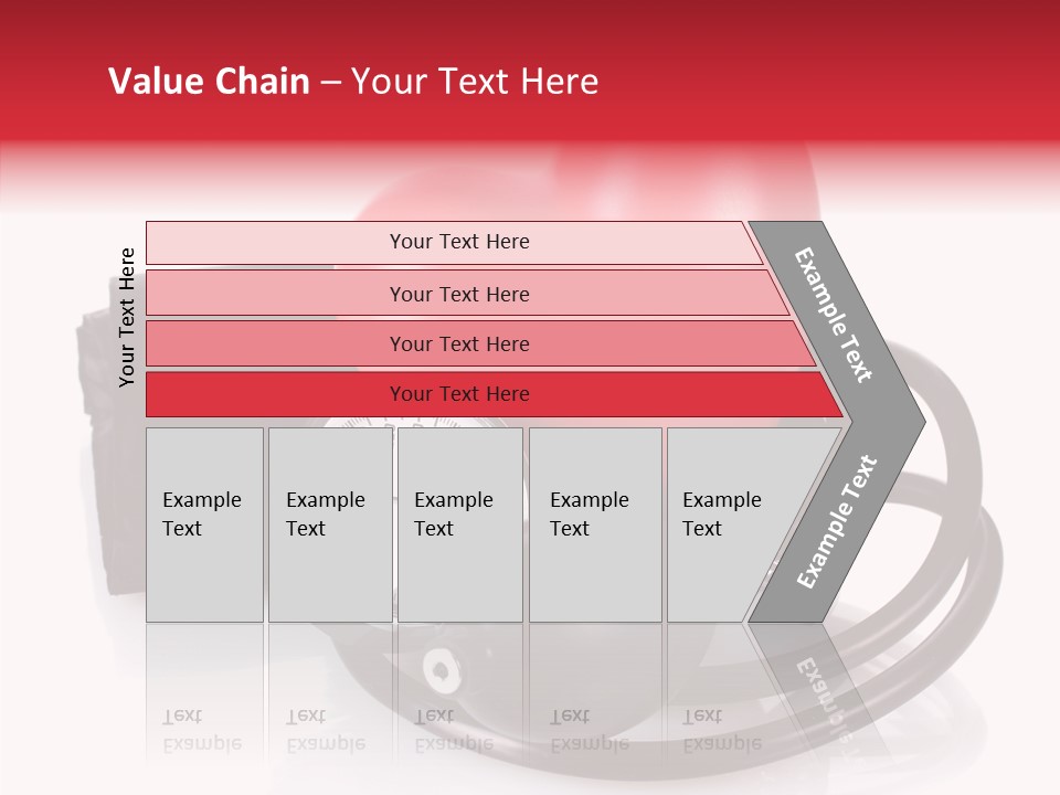 A Heart And A Stethoscope On A White Background PowerPoint Template