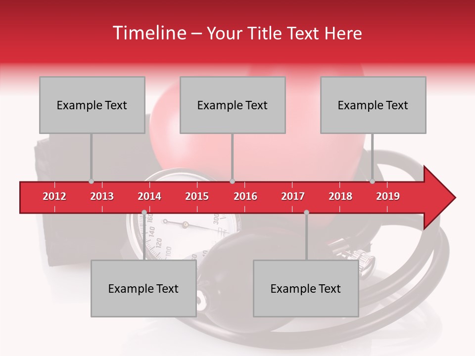 A Heart And A Stethoscope On A White Background PowerPoint Template