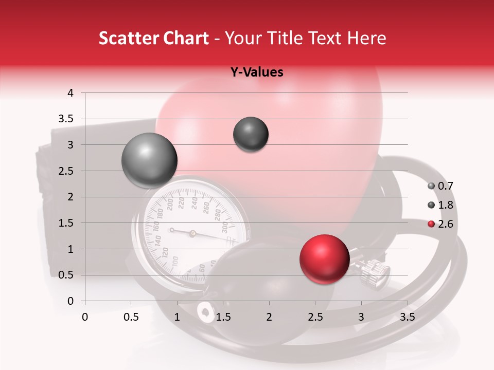 A Heart And A Stethoscope On A White Background PowerPoint Template