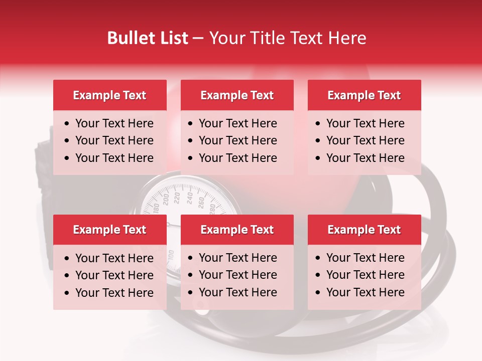 A Heart And A Stethoscope On A White Background PowerPoint Template