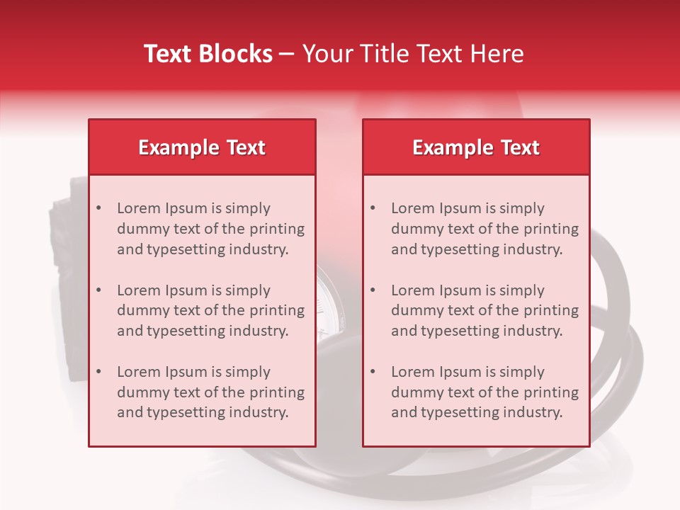 A Heart And A Stethoscope On A White Background PowerPoint Template