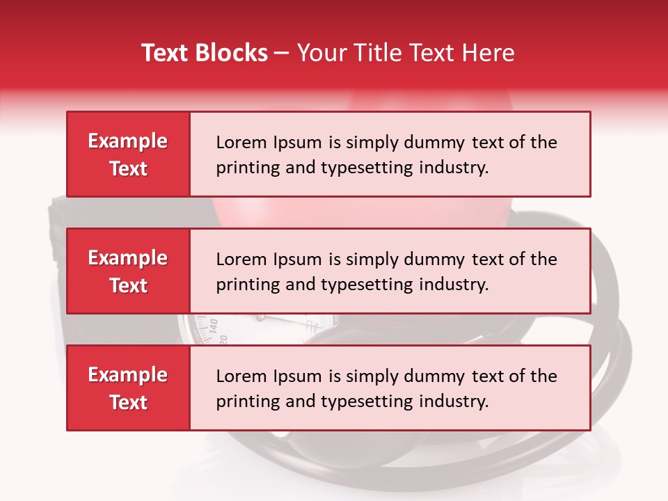 A Heart And A Stethoscope On A White Background PowerPoint Template