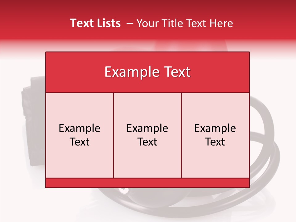 A Heart And A Stethoscope On A White Background PowerPoint Template