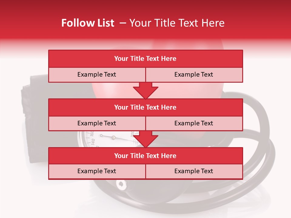 A Heart And A Stethoscope On A White Background PowerPoint Template