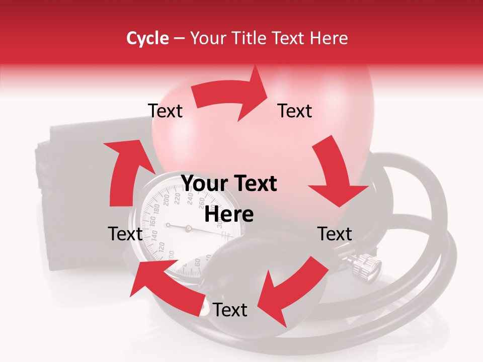 A Heart And A Stethoscope On A White Background PowerPoint Template