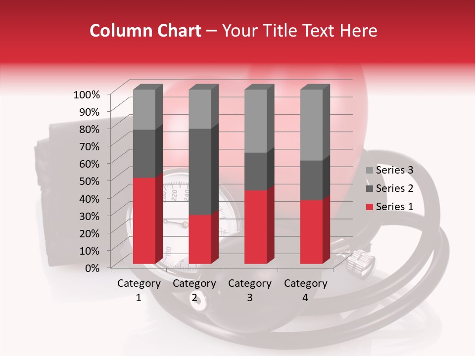 A Heart And A Stethoscope On A White Background PowerPoint Template