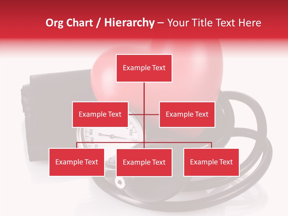 A Heart And A Stethoscope On A White Background PowerPoint Template
