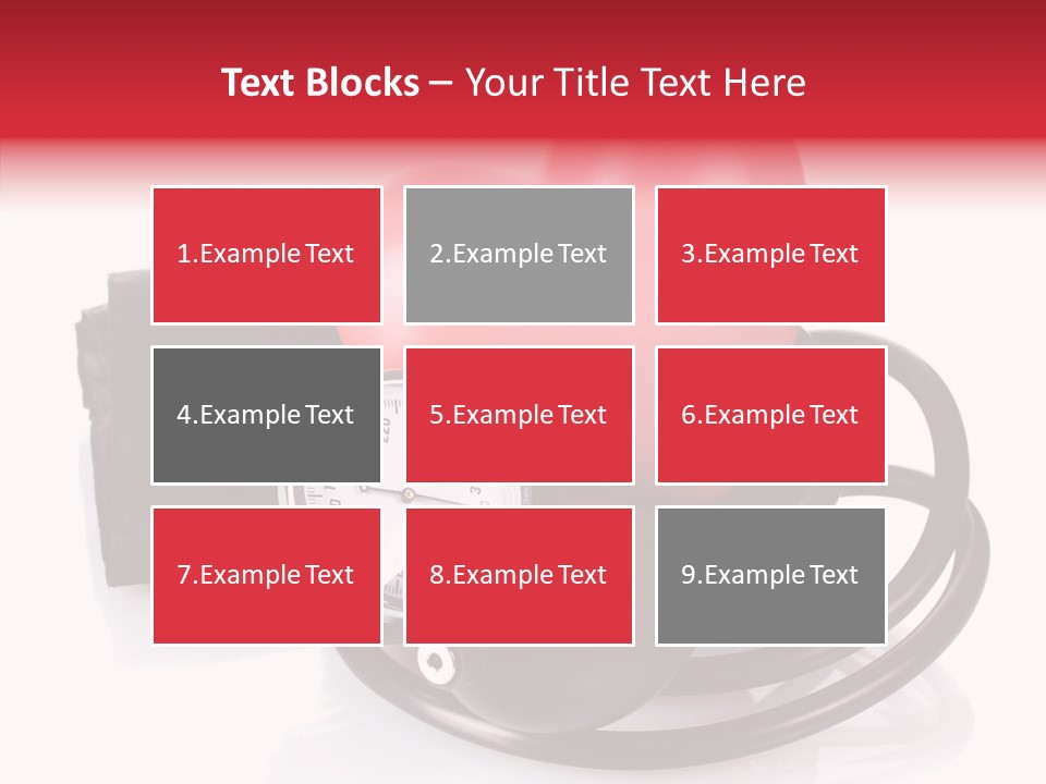 A Heart And A Stethoscope On A White Background PowerPoint Template