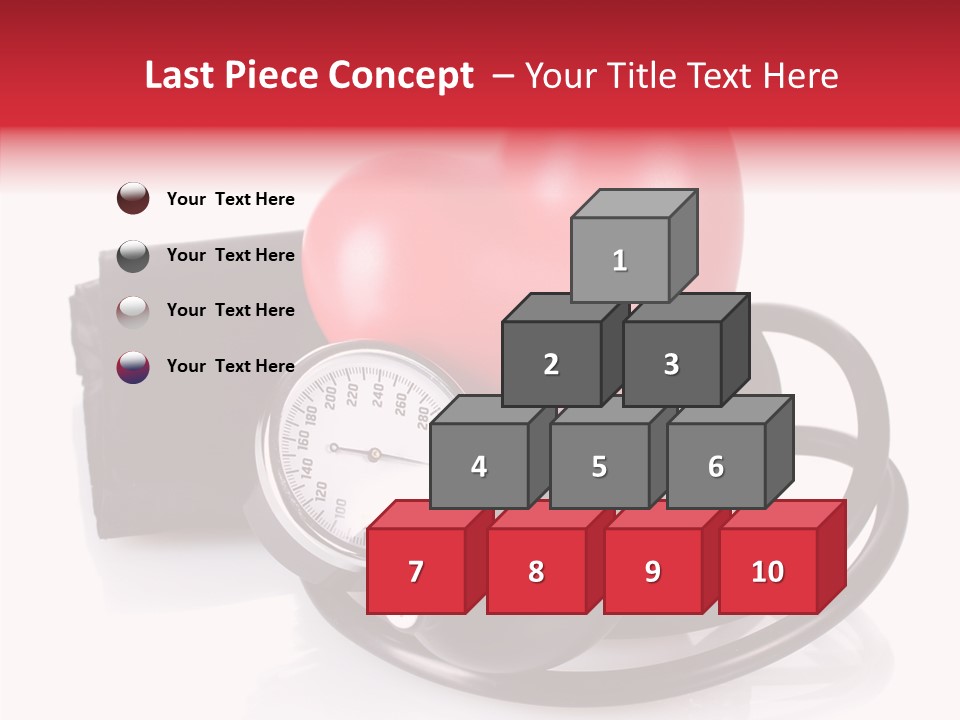 A Heart And A Stethoscope On A White Background PowerPoint Template