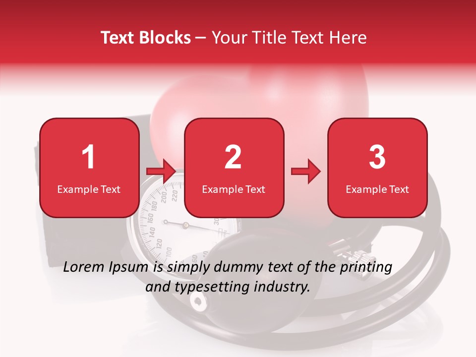 A Heart And A Stethoscope On A White Background PowerPoint Template