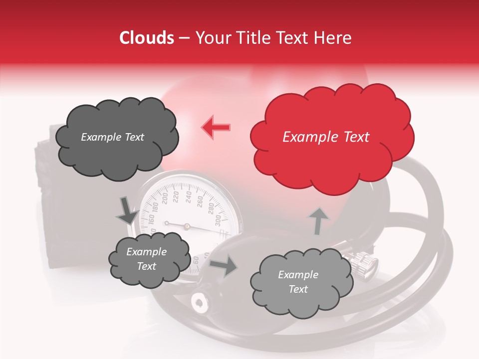 A Heart And A Stethoscope On A White Background PowerPoint Template