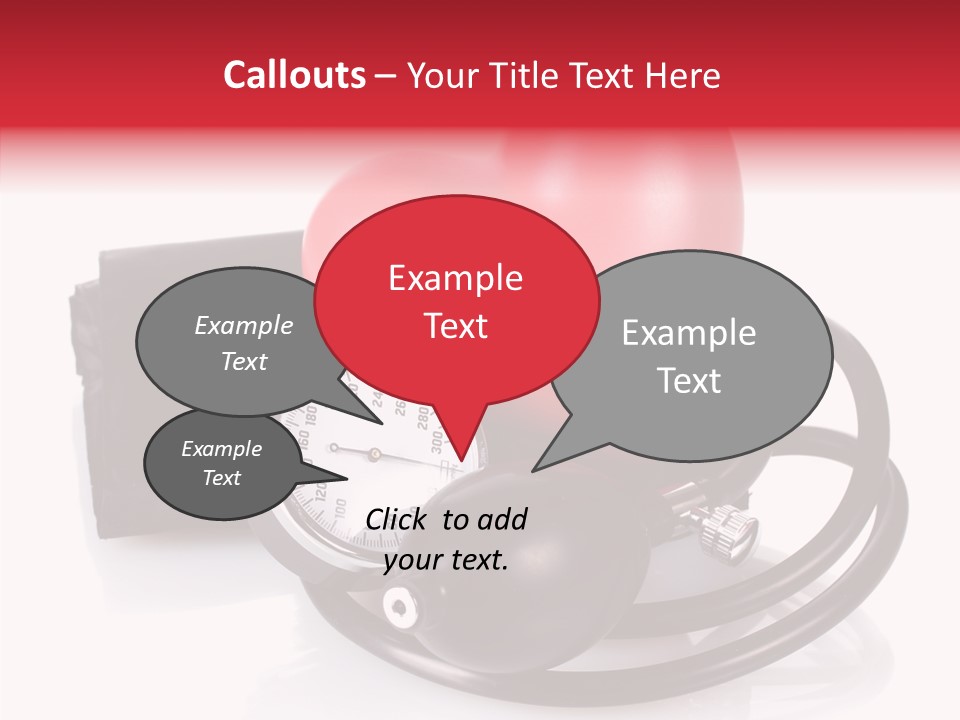 A Heart And A Stethoscope On A White Background PowerPoint Template