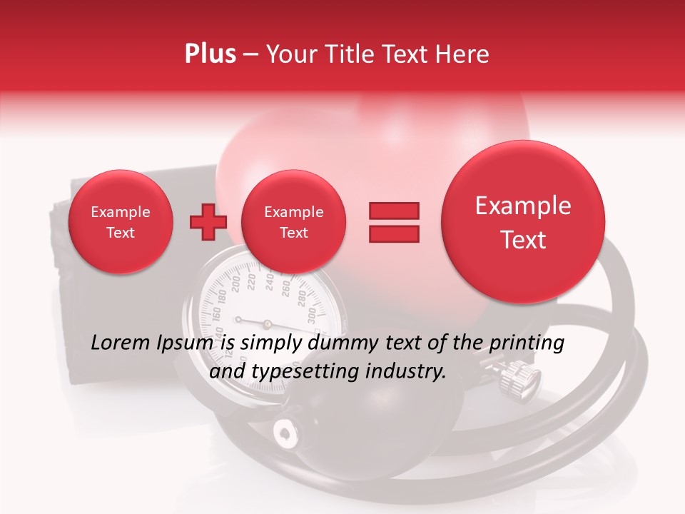 A Heart And A Stethoscope On A White Background PowerPoint Template