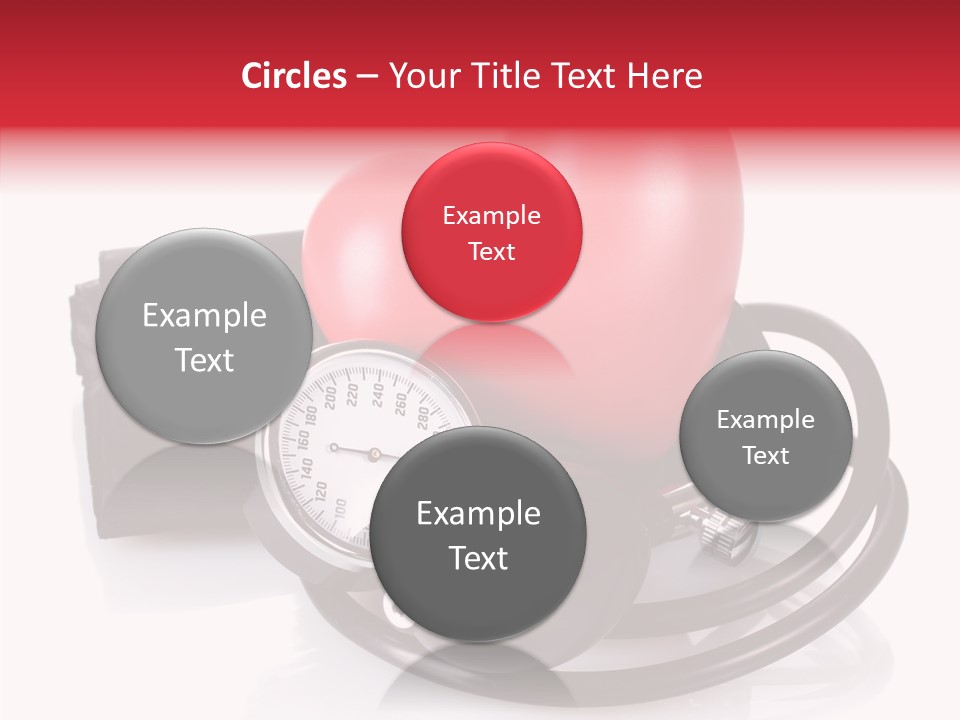 A Heart And A Stethoscope On A White Background PowerPoint Template