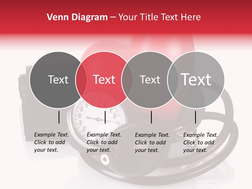 A Heart And A Stethoscope On A White Background PowerPoint Template
