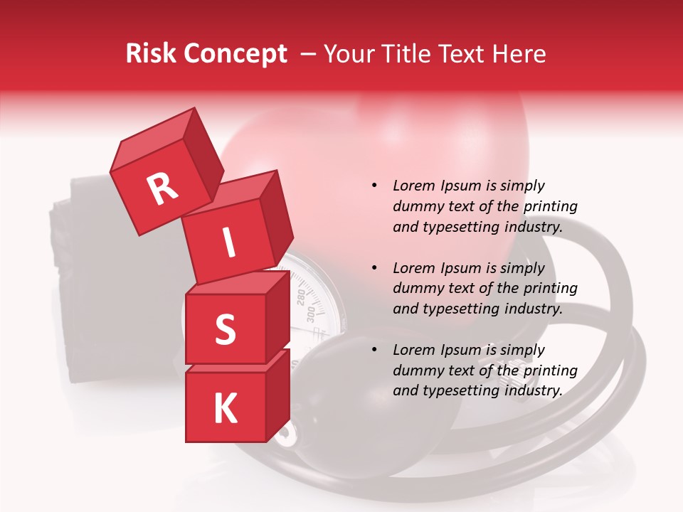 A Heart And A Stethoscope On A White Background PowerPoint Template