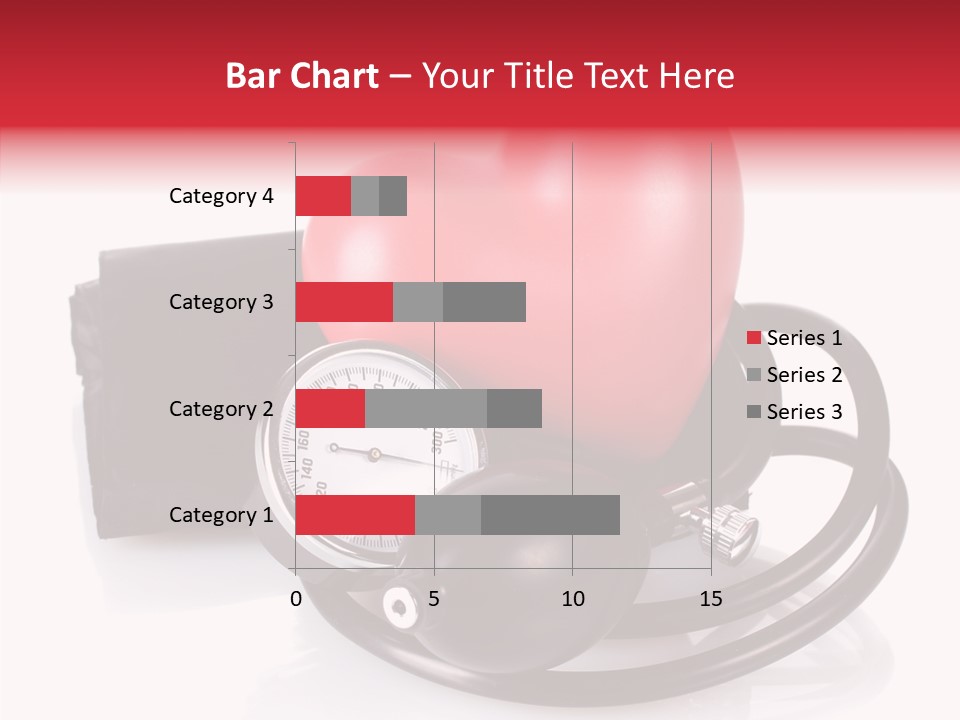 A Heart And A Stethoscope On A White Background PowerPoint Template