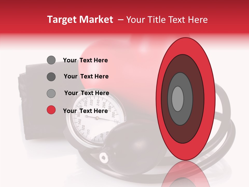 A Heart And A Stethoscope On A White Background PowerPoint Template