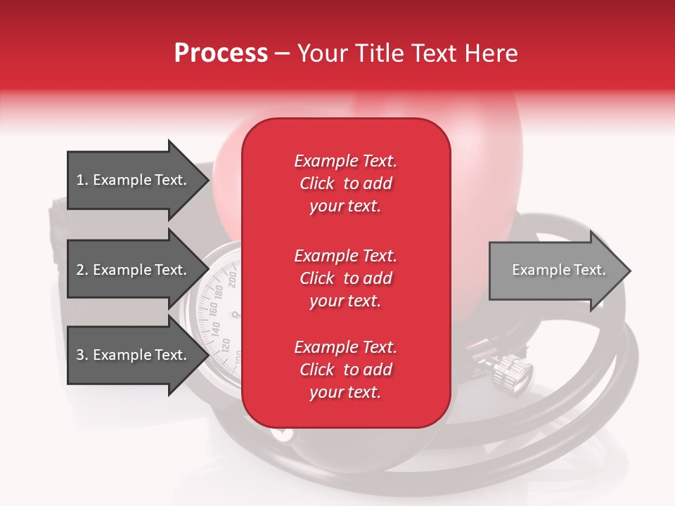 A Heart And A Stethoscope On A White Background PowerPoint Template