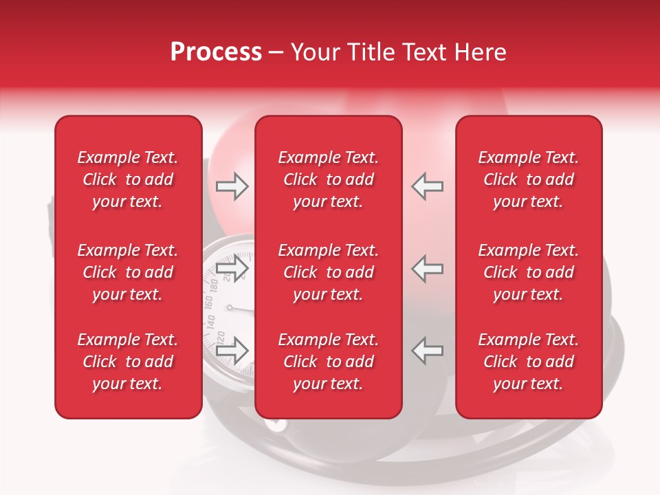 A Heart And A Stethoscope On A White Background PowerPoint Template