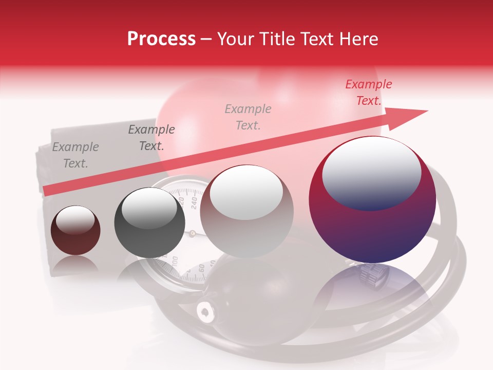 A Heart And A Stethoscope On A White Background PowerPoint Template