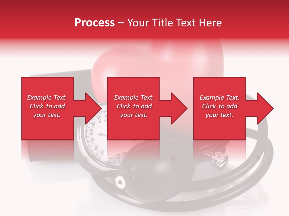 A Heart And A Stethoscope On A White Background PowerPoint Template