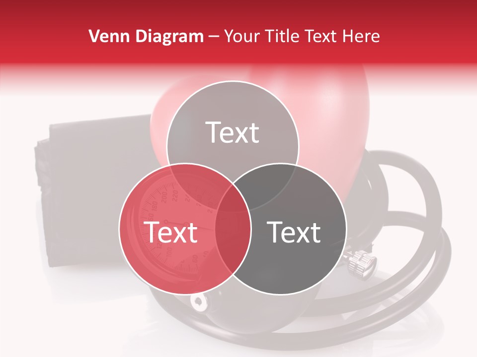 A Heart And A Stethoscope On A White Background PowerPoint Template