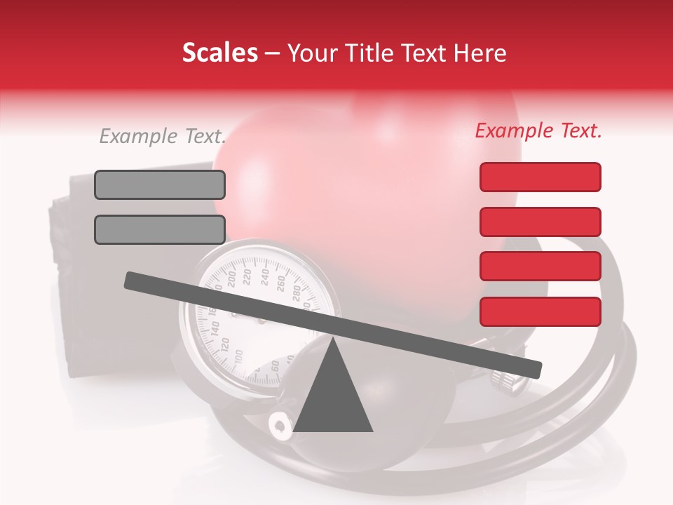 A Heart And A Stethoscope On A White Background PowerPoint Template