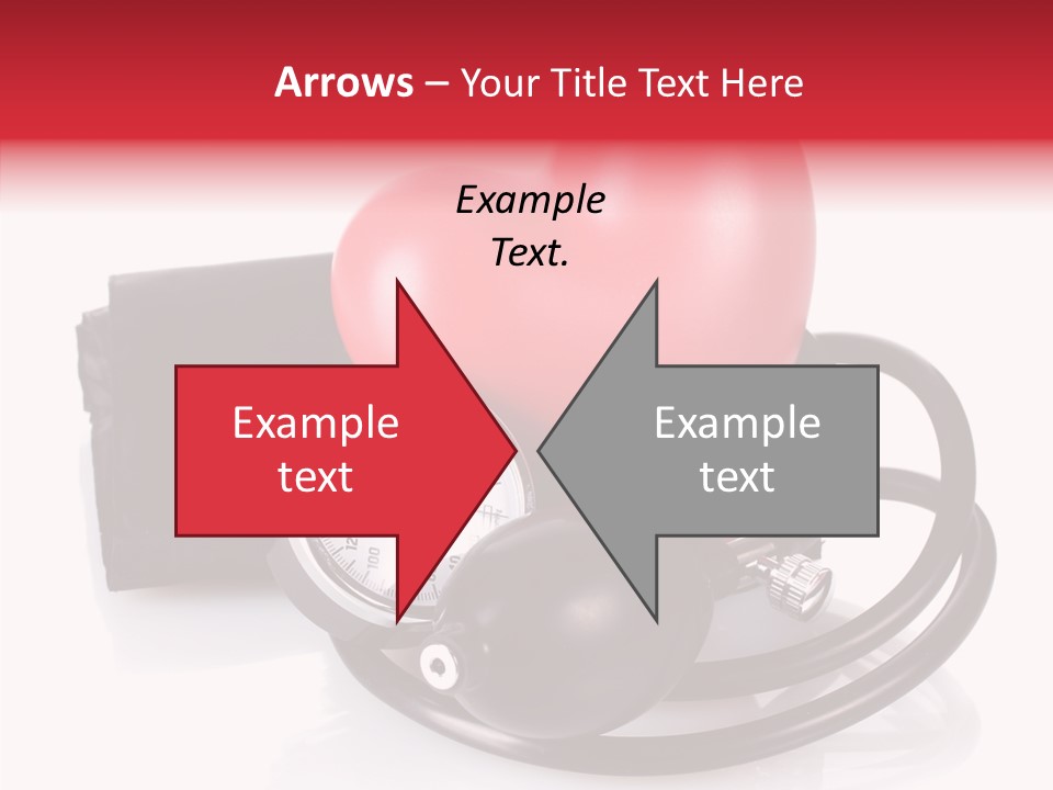 A Heart And A Stethoscope On A White Background PowerPoint Template