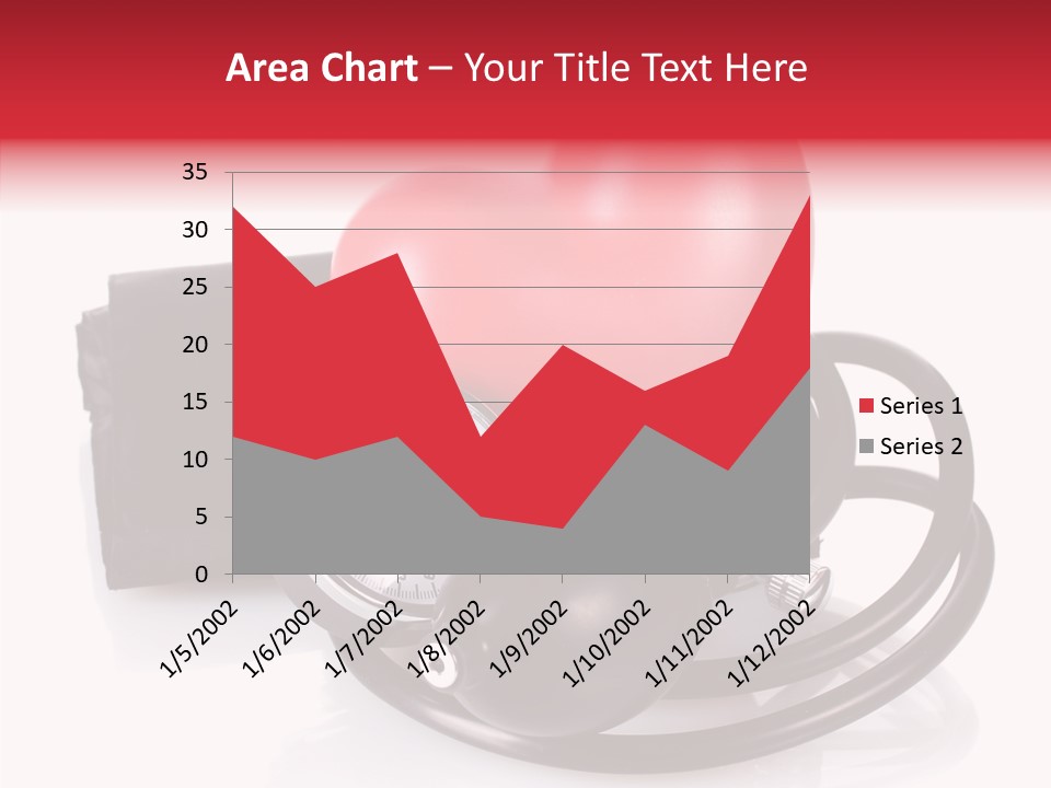 A Heart And A Stethoscope On A White Background PowerPoint Template