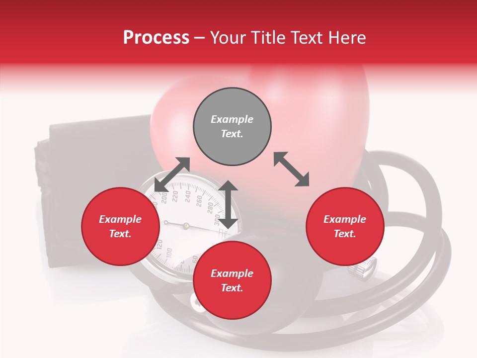 A Heart And A Stethoscope On A White Background PowerPoint Template