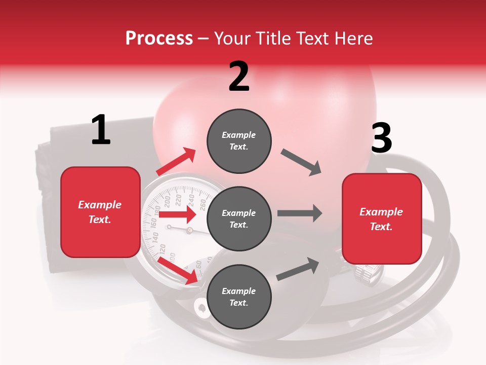 A Heart And A Stethoscope On A White Background PowerPoint Template