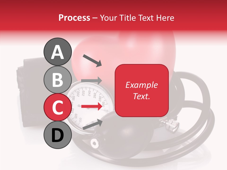 A Heart And A Stethoscope On A White Background PowerPoint Template