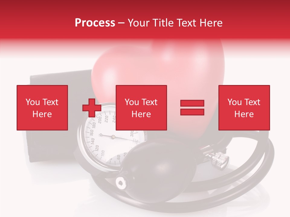 A Heart And A Stethoscope On A White Background PowerPoint Template