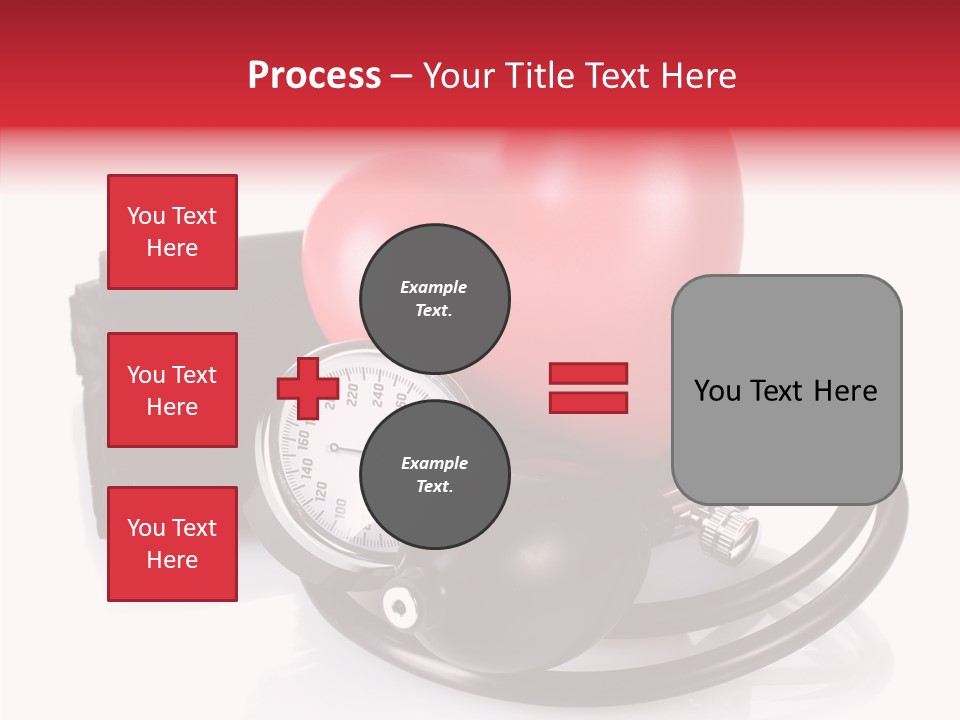 A Heart And A Stethoscope On A White Background PowerPoint Template