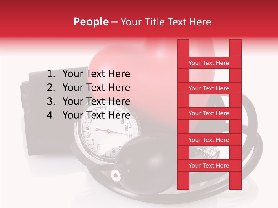 A Heart And A Stethoscope On A White Background PowerPoint Template