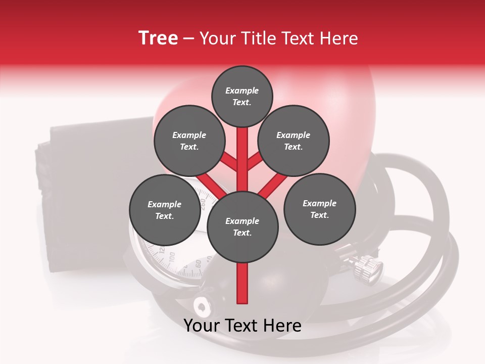 A Heart And A Stethoscope On A White Background PowerPoint Template