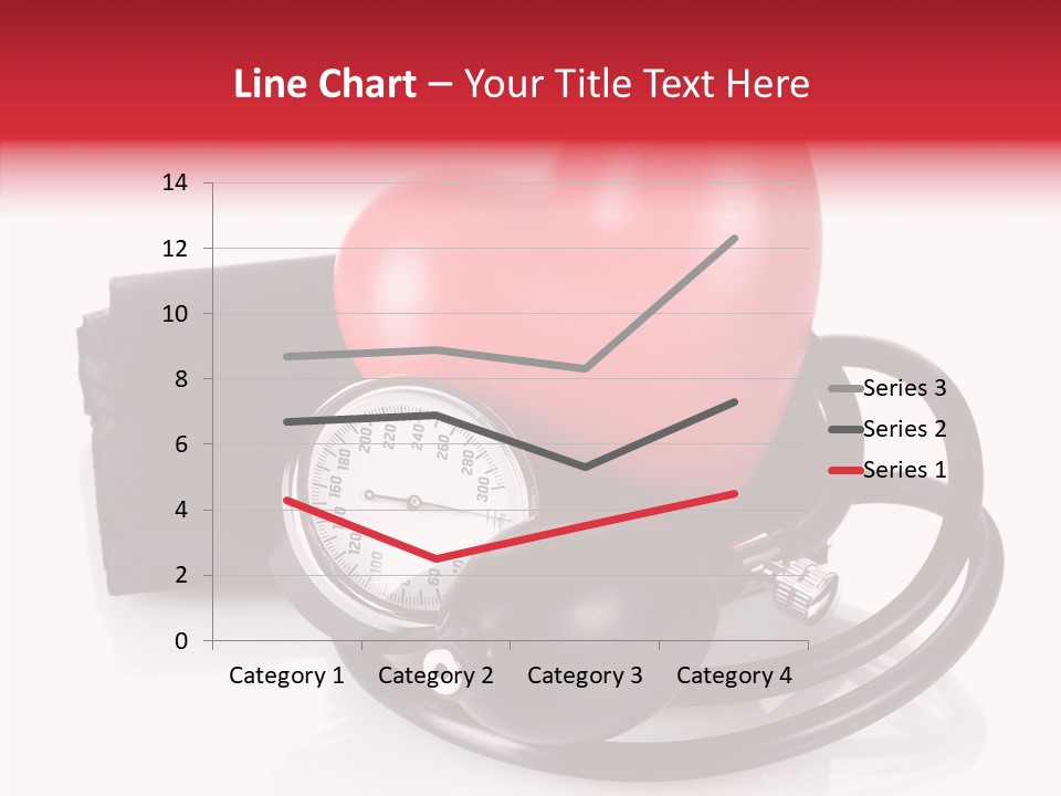 A Heart And A Stethoscope On A White Background PowerPoint Template