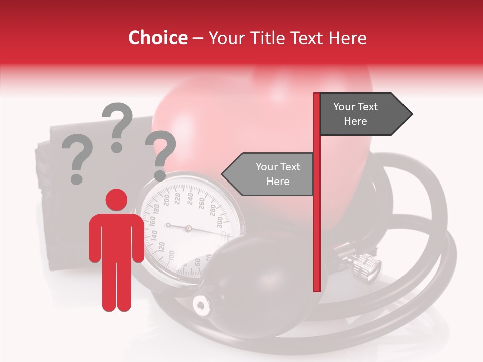 A Heart And A Stethoscope On A White Background PowerPoint Template